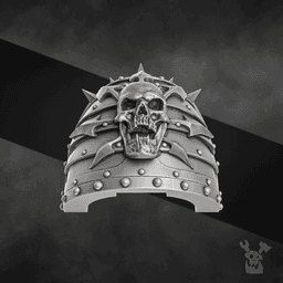 Skull with Spikes Shoulder Pads 3d model