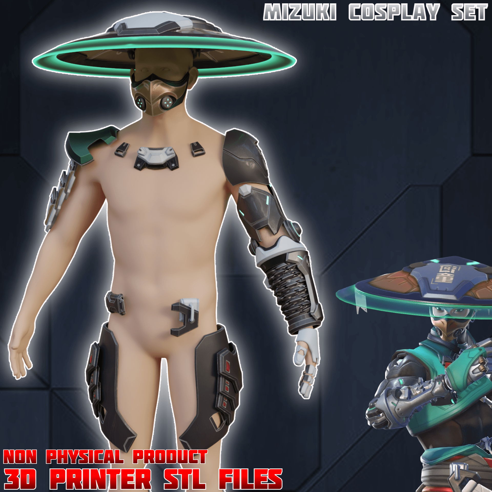 Mizuki Cosplay Set Overwatch 3d model