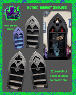 Gothic Trinket Shelves 3d model