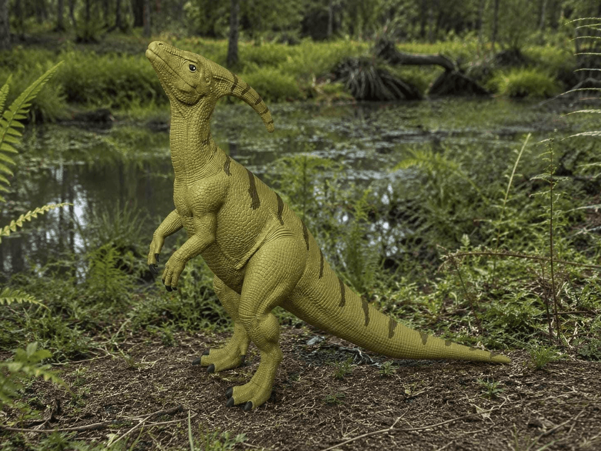 Realistic Parasaurolophus Dinosaur Figurine 3d model