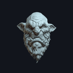 Ogre v3- Custom Action Figure Head 3d model