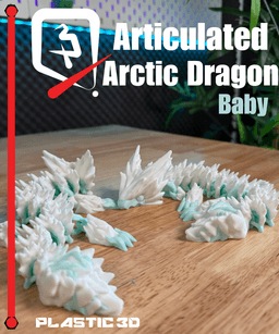 Baby Articulated Arctic Dragon 3d model