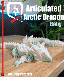 Baby Articulated Arctic Dragon 3d model