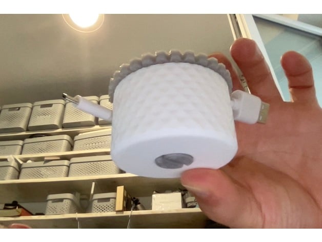 usb cable spool holder organizer 3d model