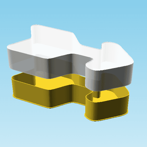 WEDGE-TAILED RIGHTWARDS ARROW, nestable box (v1) 3d model