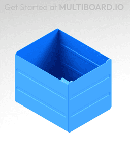 3x3x3.5 LU - MultiBin Simple Drawer 3d model