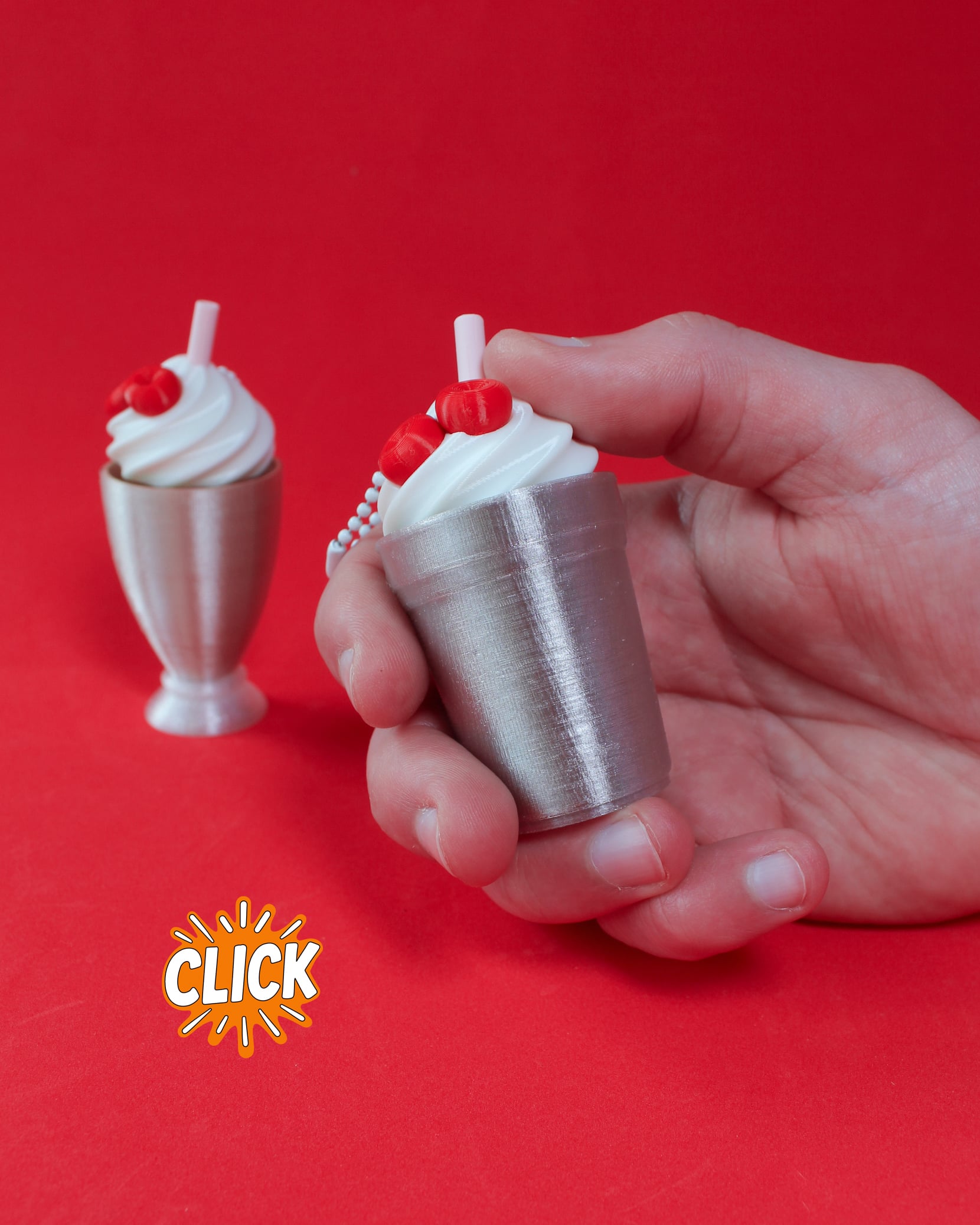 Cheerwine Float Fidget Clickers Keychain 3d model