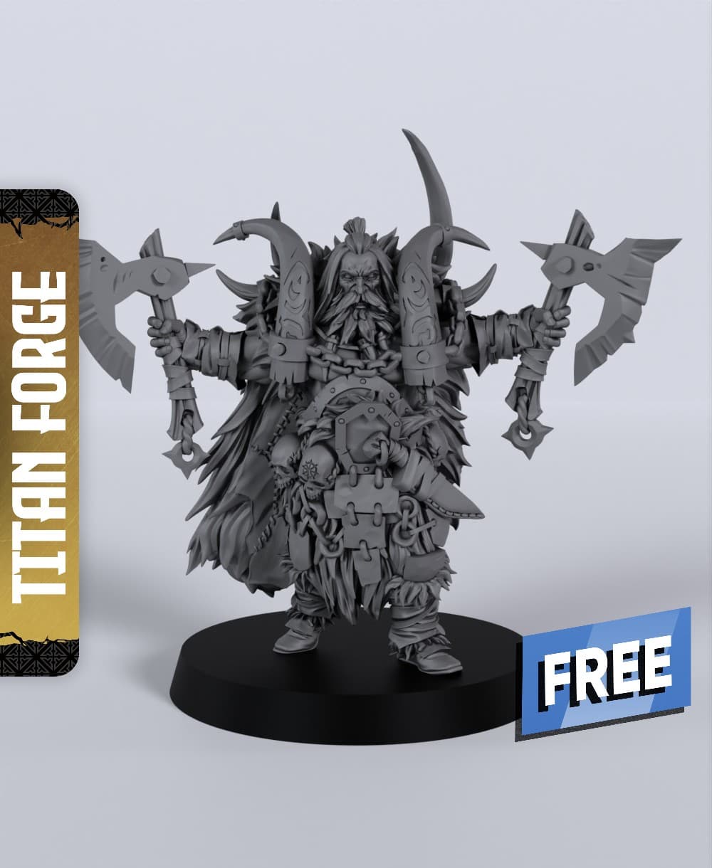 Warchief - With Free Dragon - 5e DnD Inspired for RPG and Wargamers 3d model