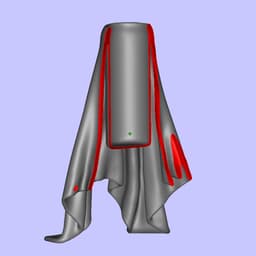 DRAPED FABRIC VASE 3d model