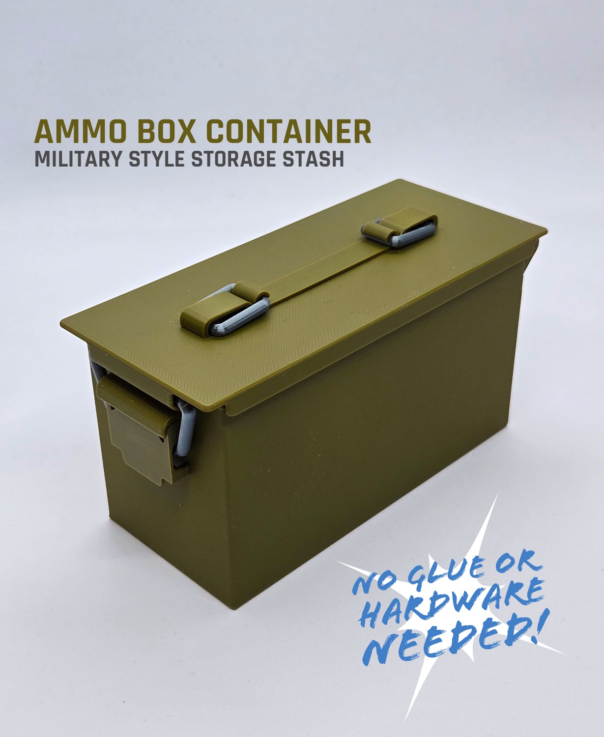 Ammo Box Container — Military Style Storage Box 3d model