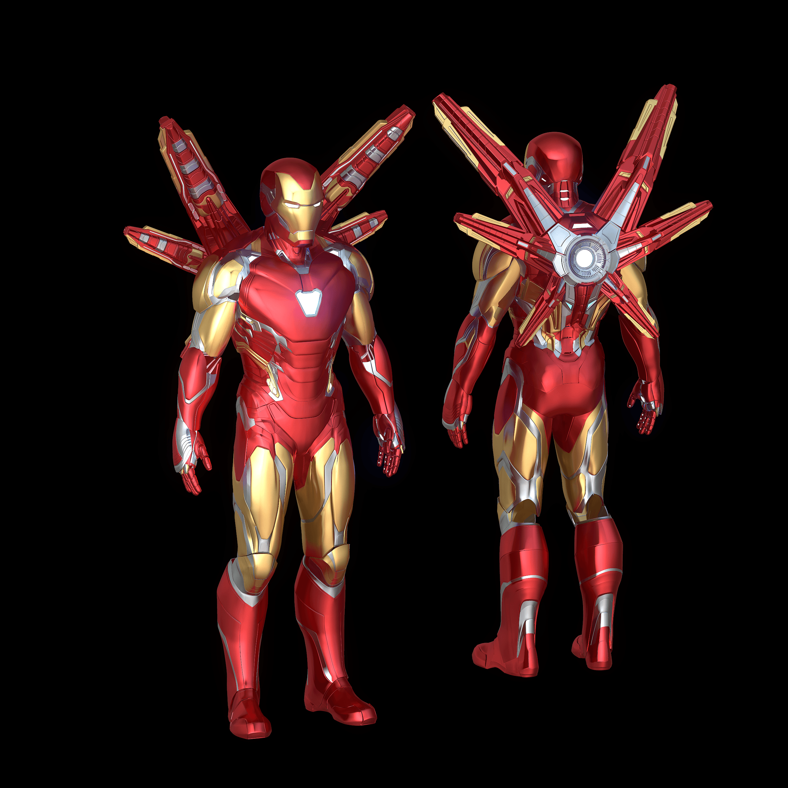 Avengers Endgame Iron Man MK85 Full Armor Pack 3d model