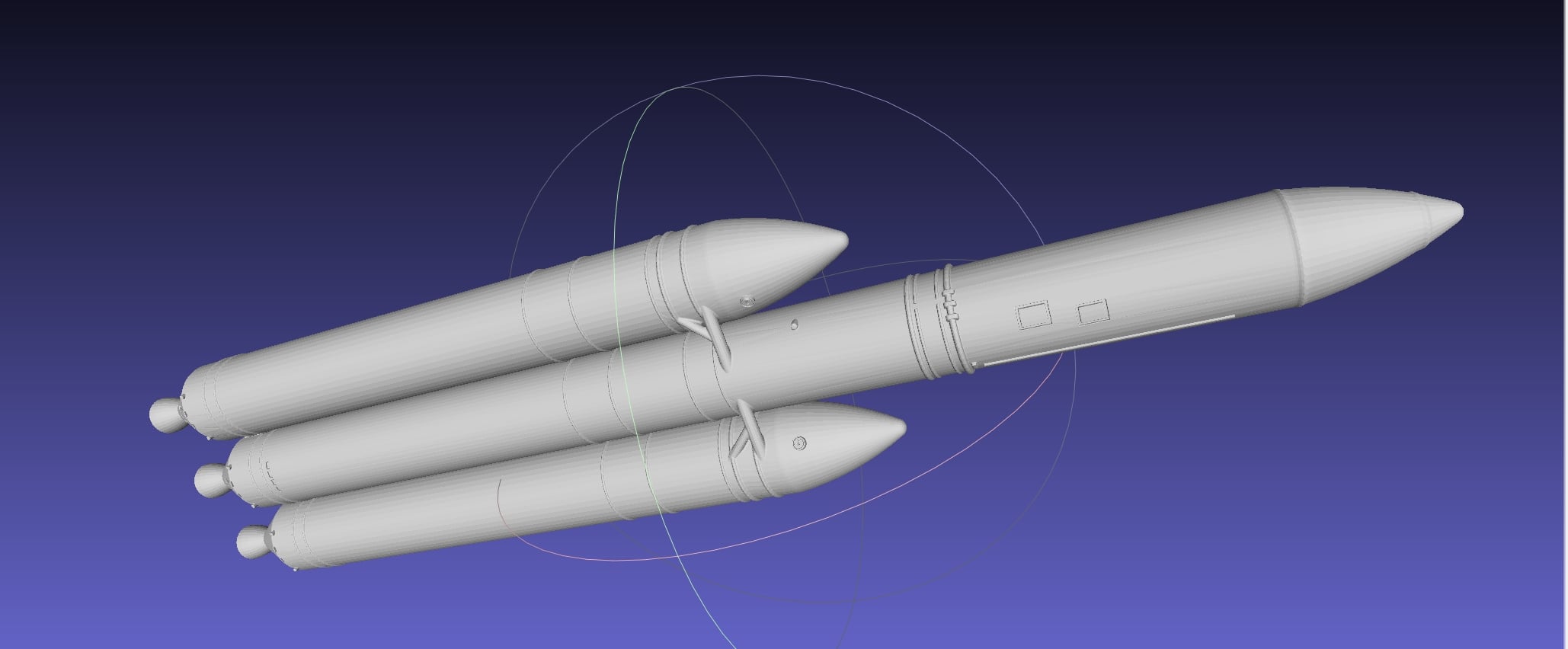 Delta IV Heavy Rocket 3D-Printable Miniature 3d model