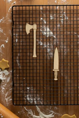 Axe And Knife Cookie Cutter, Biscuit Cutter 3d model