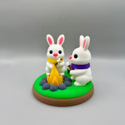 Bunny Campfire Night Light 3d model