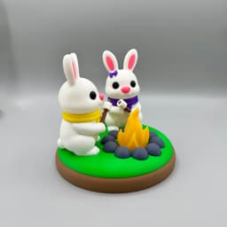 Bunny Campfire Night Light 3d model