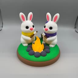 Bunny Campfire Night Light 3d model