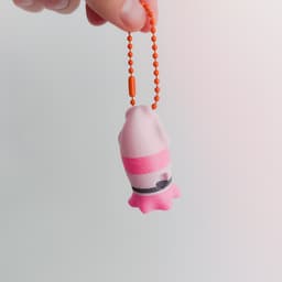 Flushies Keychain Set, Duck, Dino, and Squid 3d model