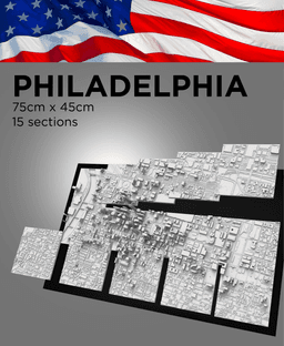 PHILADELPHIA, Skyline 3d map 3d model