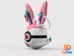 Sylveon Poke Ball 3d model