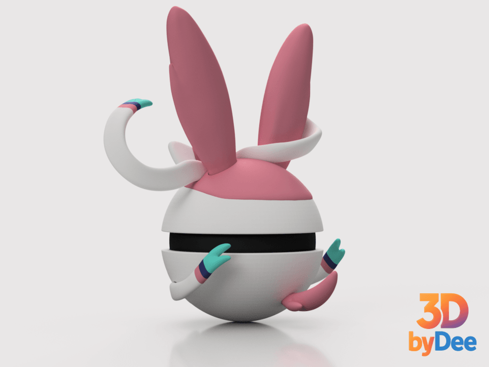 Sylveon Poke Ball 3d model