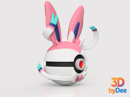Sylveon Poke Ball 3d model