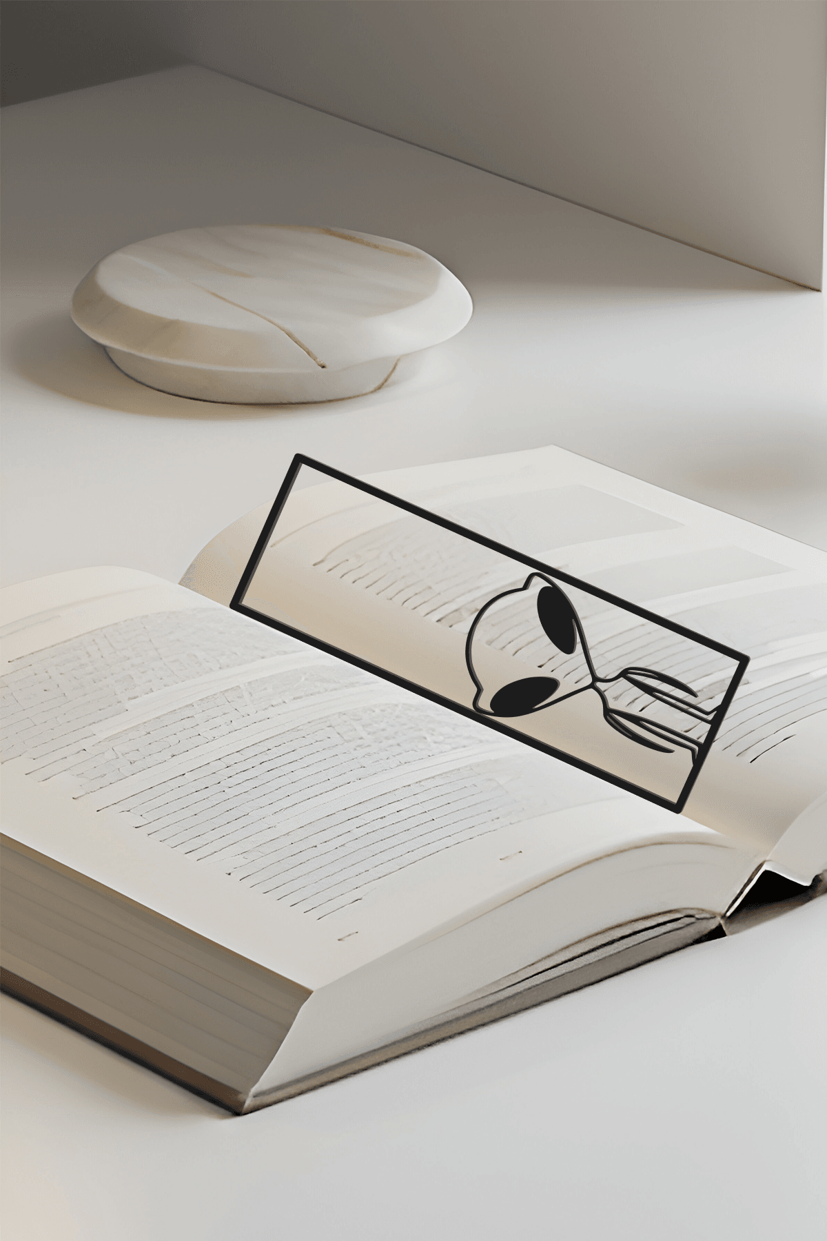 Alien Bookmark, Creative Bookmark, Gift Idea 3d model