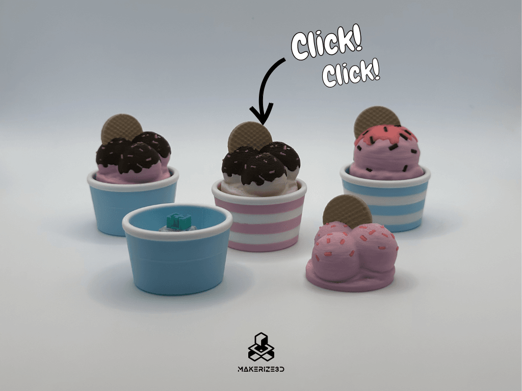 Triple Scoop Ice Cream Clicker 3d model