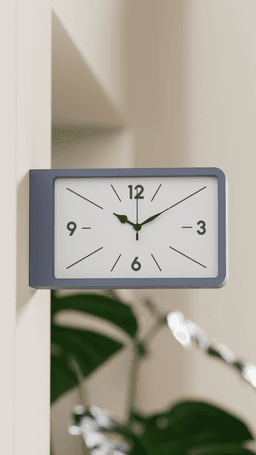 QUADRA - Rectangular Double Side Wall Clock - Dulton style 3d model