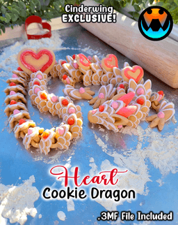 Cookie Heart Dragon 3d model