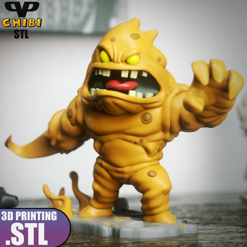 Clayface Chibi STL for 3D Printing ChibiSTL 3DXM 3d model