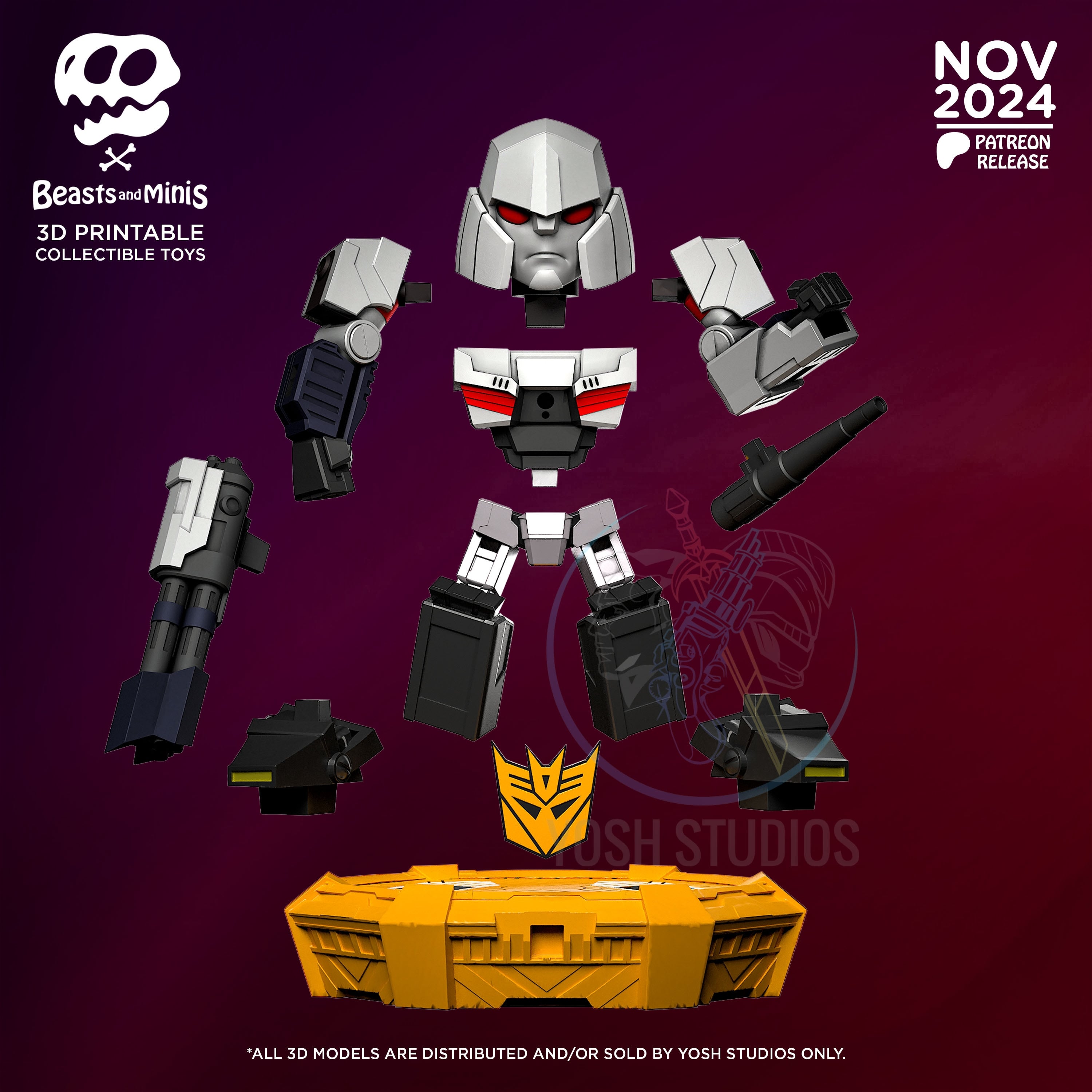 Megatron Mini 3D Printer STL File 3d model