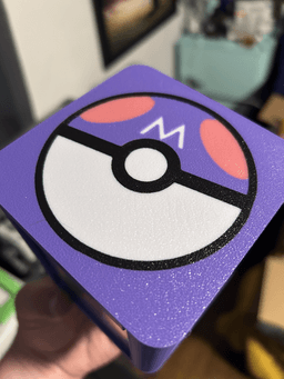 Pokeball Lid Pack - Top Loader Display Cube 3d model