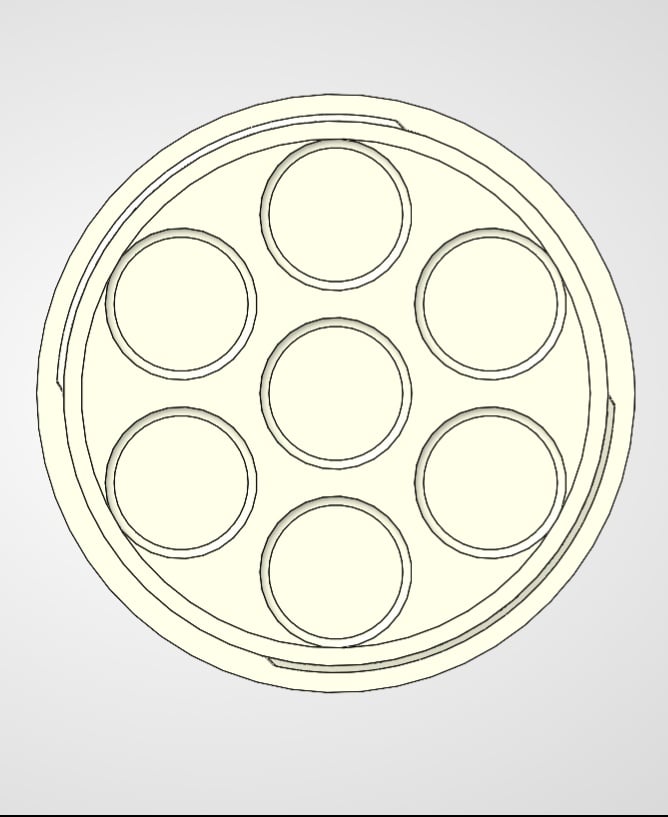 Cleric Dice Container And Tray Threaded 3d model