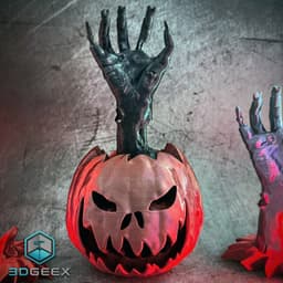 Zombie Jack-O-Lantern with Swappable Tops 3d model