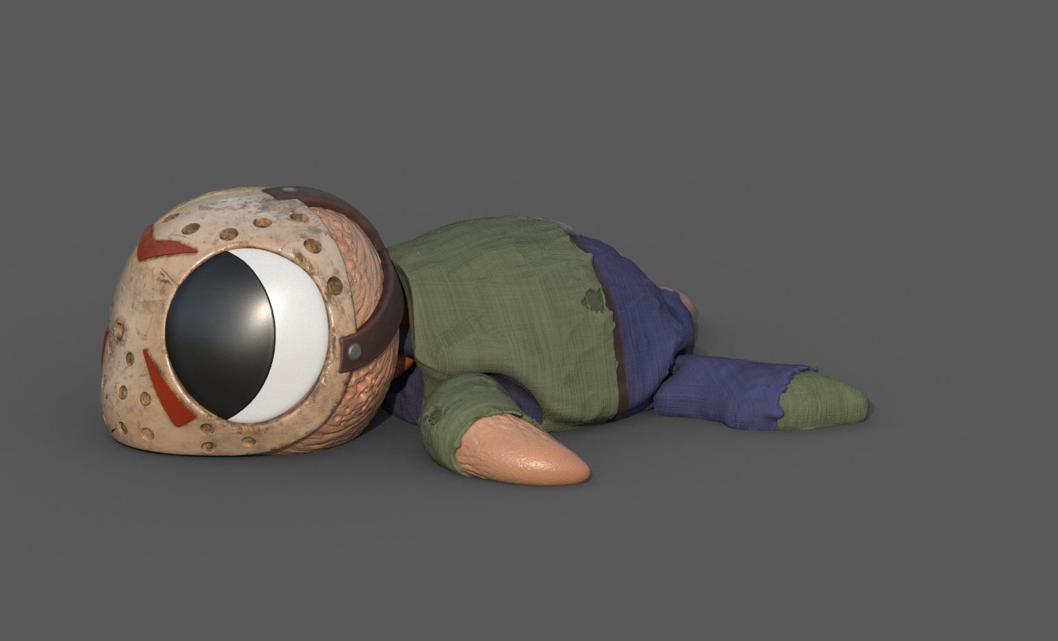 Halloween Turtle Jason 3d model
