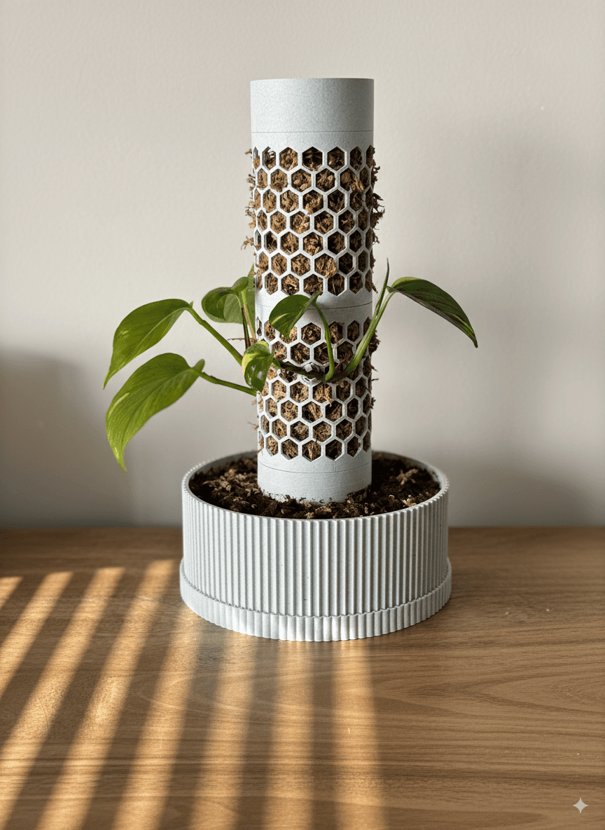 ClimbMate – Modular Moss Pole Planter with Self-Watering System 3d model