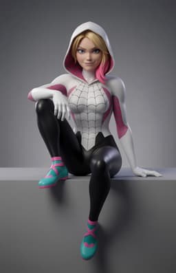 Spider-Gwen Shelf Sitter Figurine 3d model