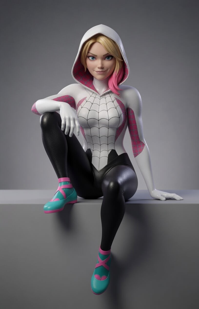 Spider-Gwen Shelf Sitter Figurine 3d model