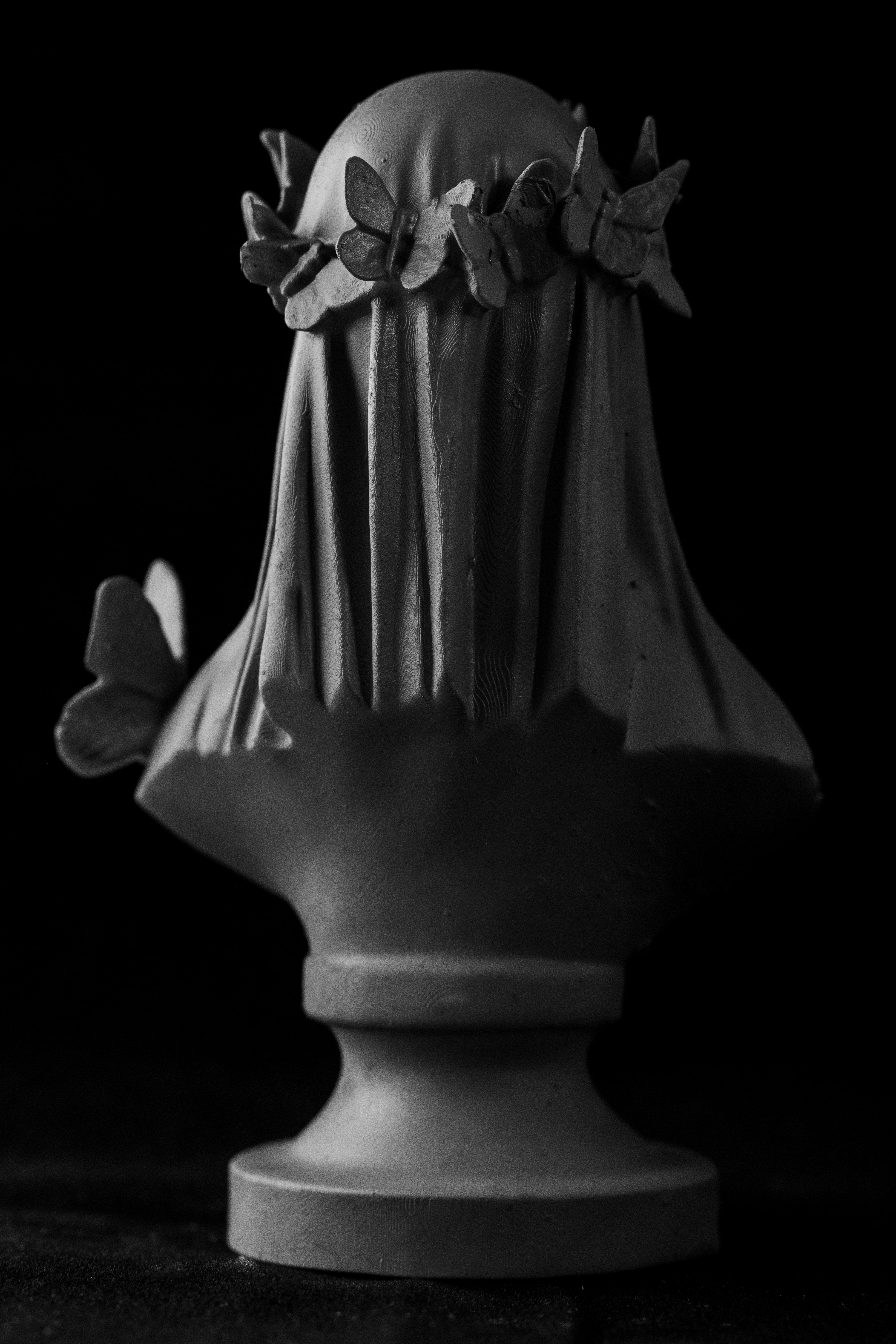 Flutterby Skull Bust (Pre Supported) 3d model