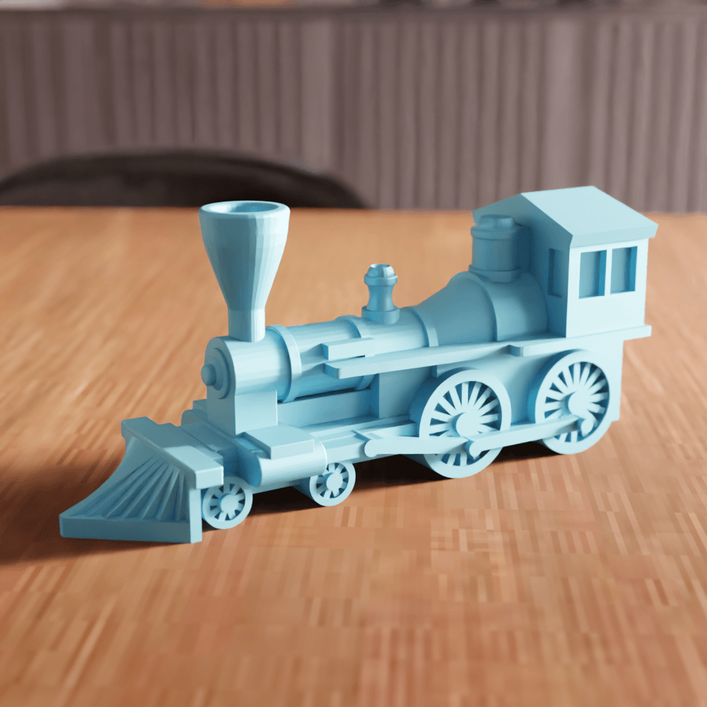 Classic Vintage Steam Locomotive Train 3d model