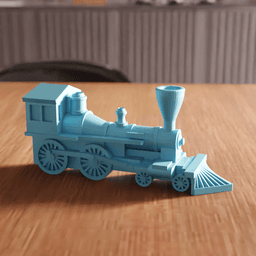 Classic Vintage Steam Locomotive Train 3d model