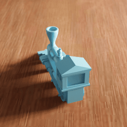 Classic Vintage Steam Locomotive Train 3d model