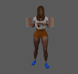 Hooters Girl v2 3d model