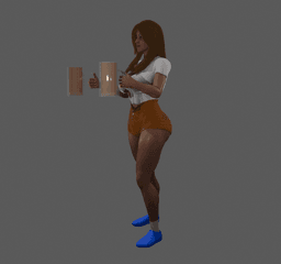 Hooters Girl v2 3d model