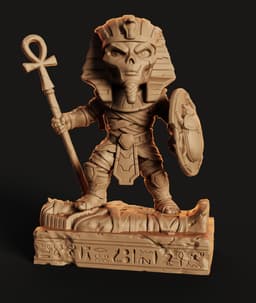 Chibi Mummy Pharaoh STL | Figurine 3D Print | HighDetail 3d model