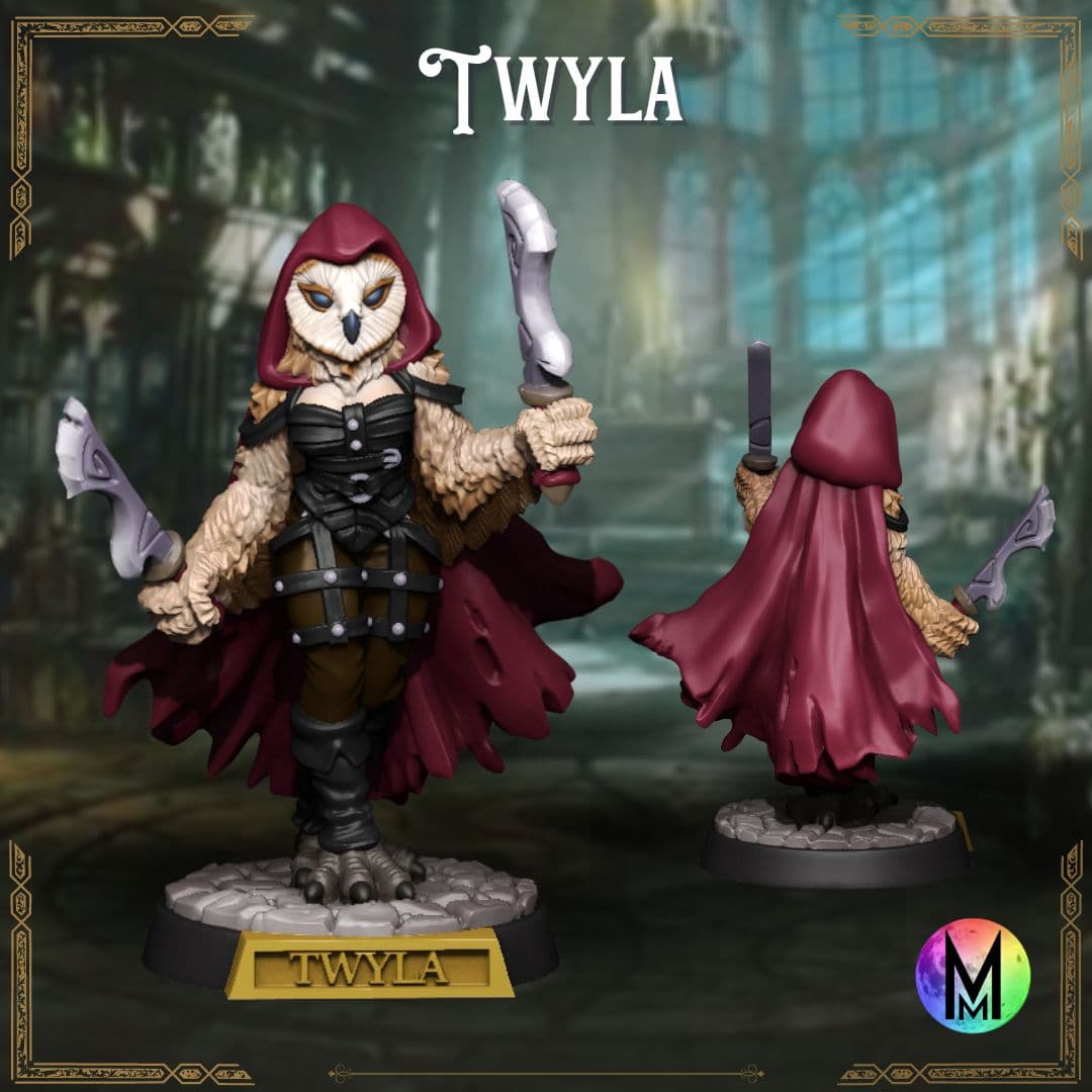 Aarakocra Female Rogue - Twyla the Kenku spymaster 3d model