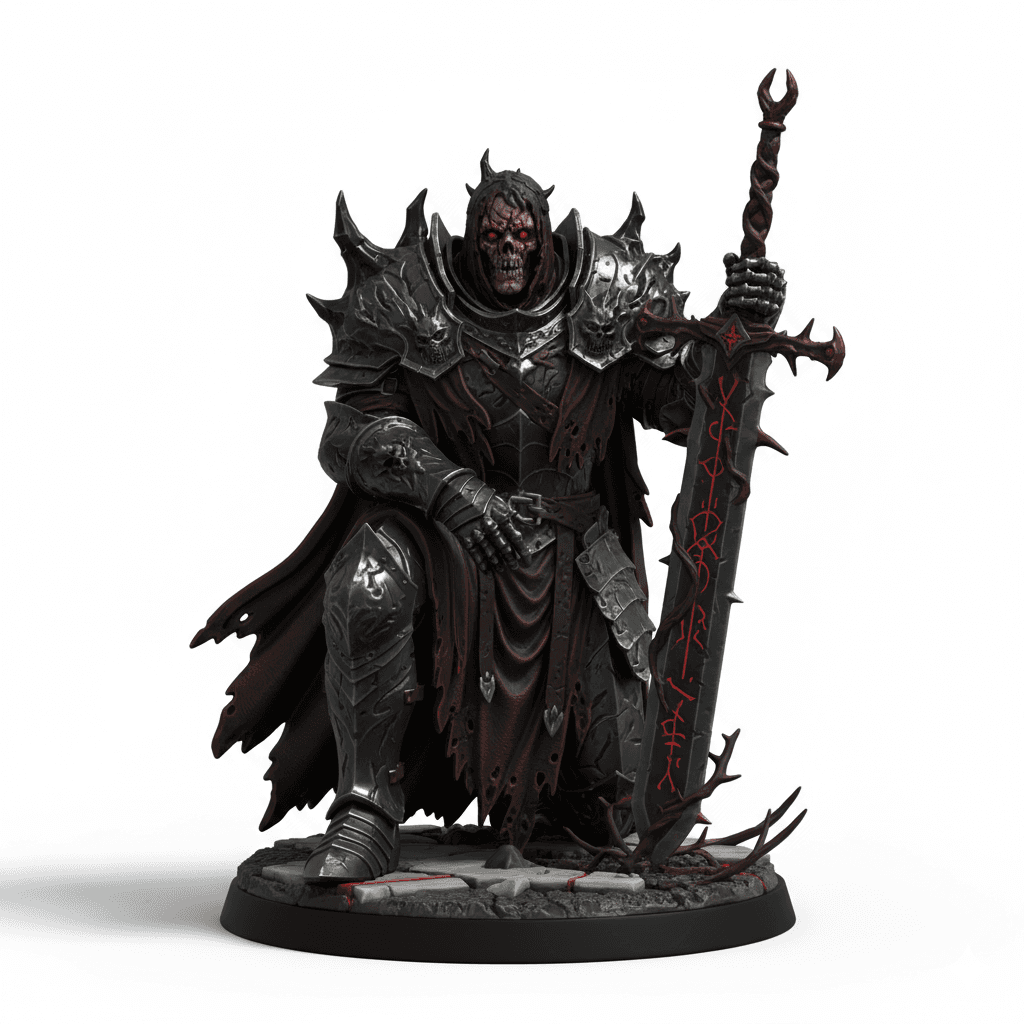 Corrupted Crusader Despair Pose Printable STL Model 3d model