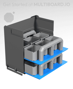 2x1 - Internal Grid - Simple Drawer Stacking Plate 3d model