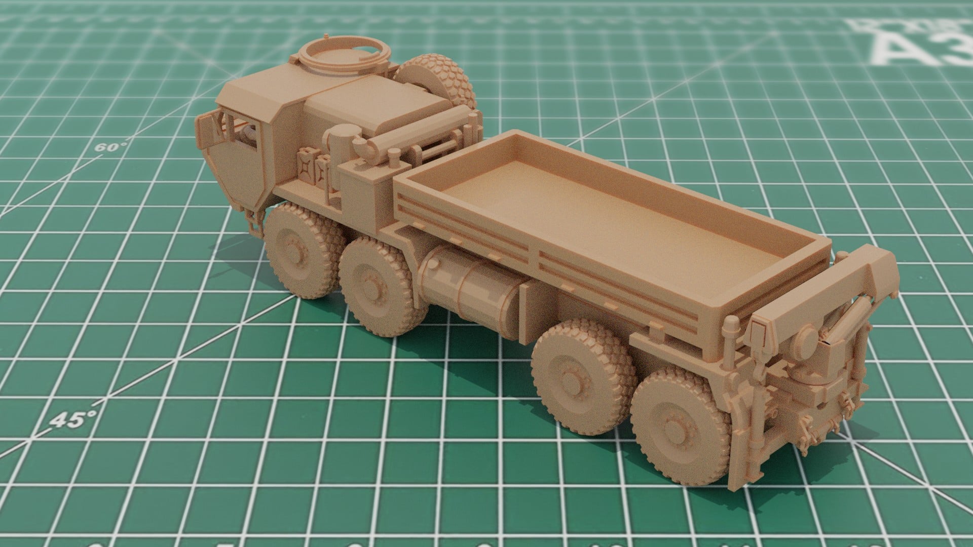 M-977A4 HEMTT 3D Print STL Model 3d model