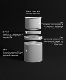 Classic Square Modular Planter 3d model